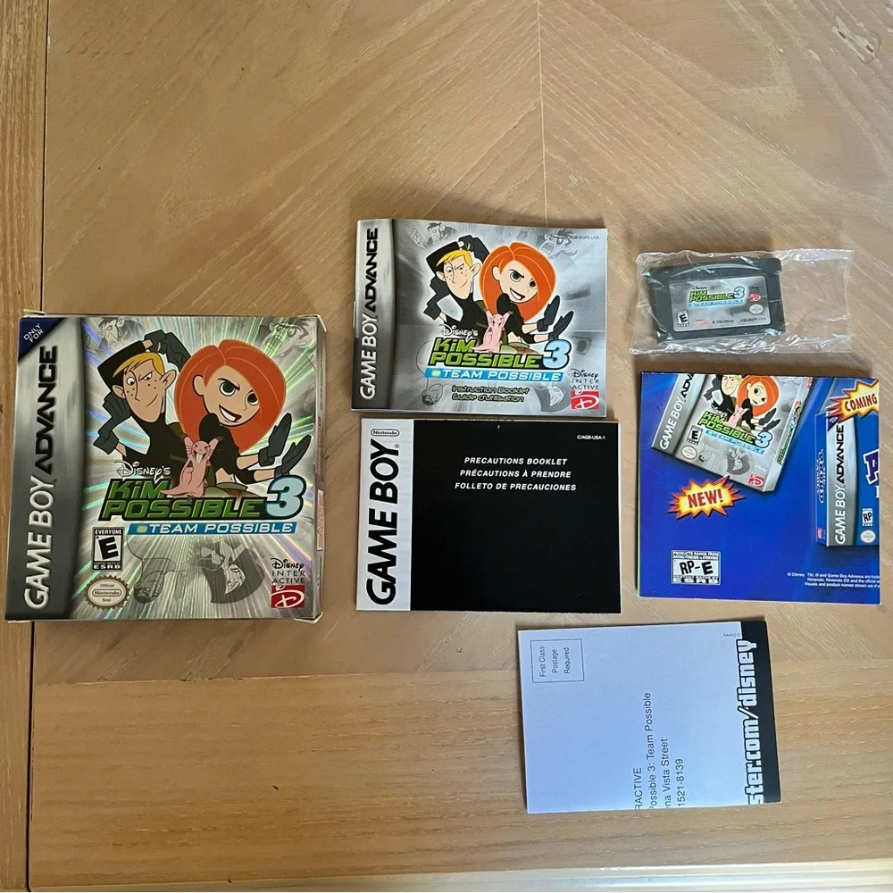 DISNEY'S Kim Possible 3: Team Possible Game Boy Advance GBA Video Game